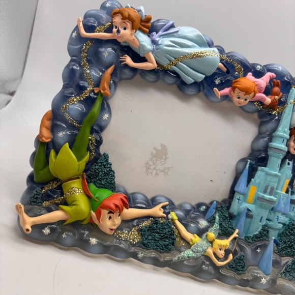 Disney Parks Faries Tinkerbell Peter Pan Castle 3D Ceramic Photo Frame - Picture 4 of 16